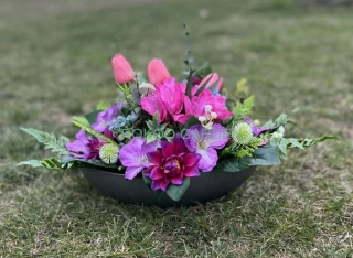 Dekorace ikebana - Květinová bárka