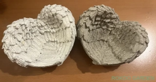 Srdce betonové bílé